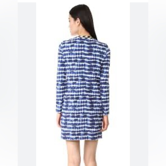 Tory Burch Hollie Tie Dye Striped Long Sleeve Cotton Dress Shift Dress S - Picture 3 of 14